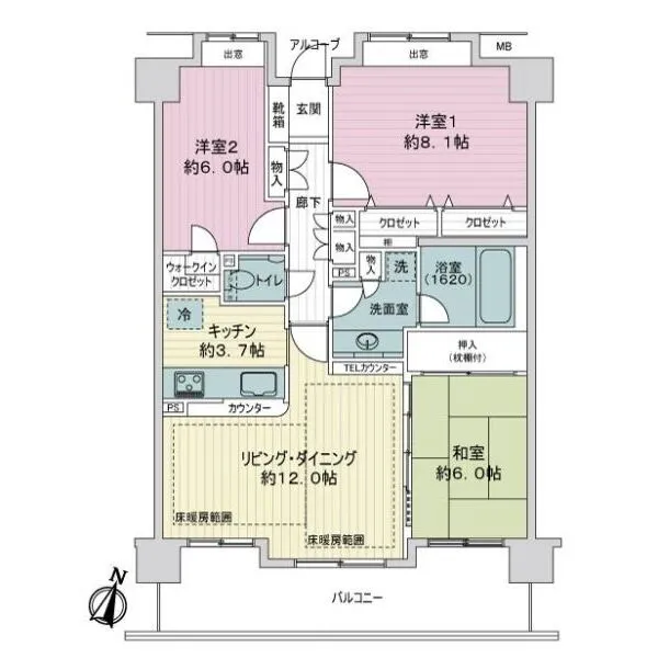 ハイホーム鶴間ブロードタウン 間取図