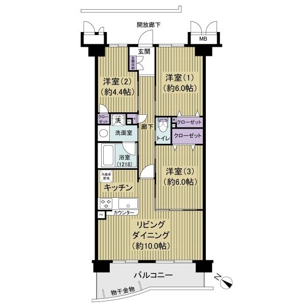 モア・ステージ西千葉 間取図