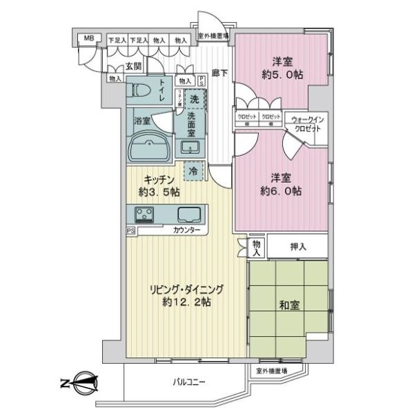 サンクレイドル六町パラッツォ 間取図