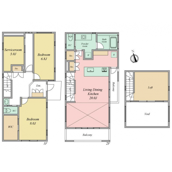 茅ヶ崎市浜之郷 間取図