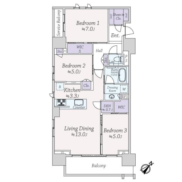シティハウス広尾南 間取図