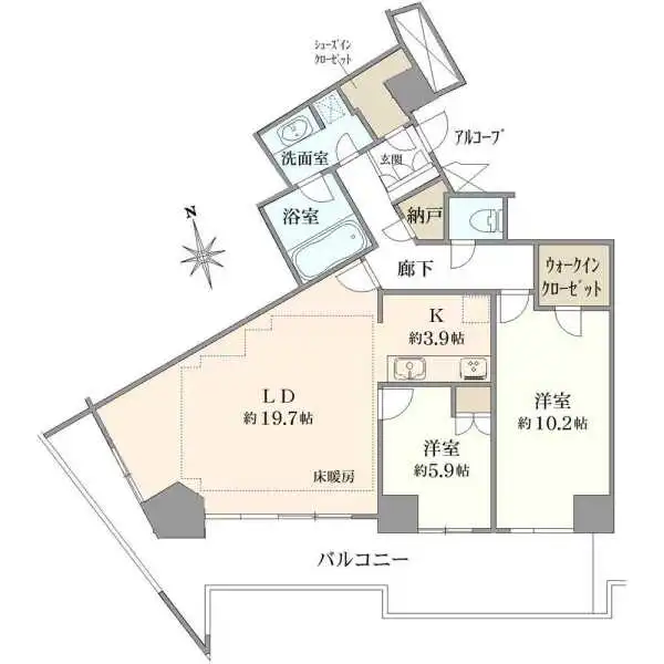 キャピタルマークタワー 間取図