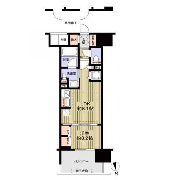 プレサンスロジェ千種内山 間取図