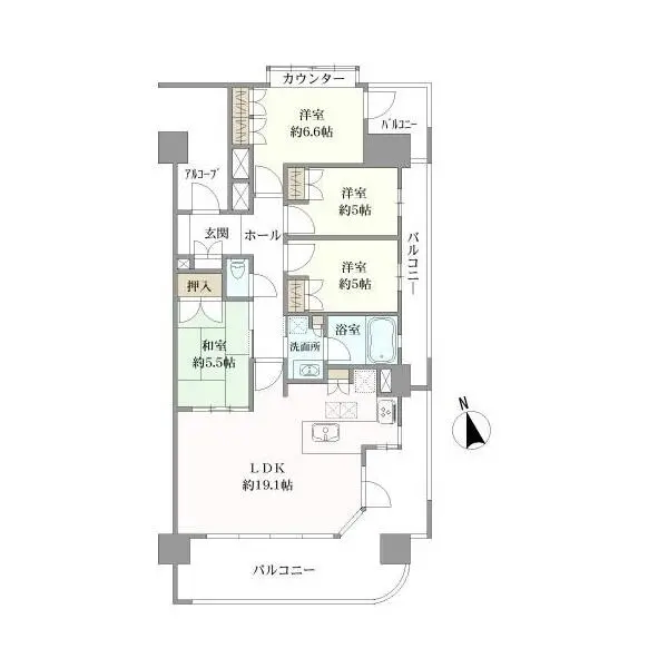 ライオンズ柏たなかステーションプラザ 間取図