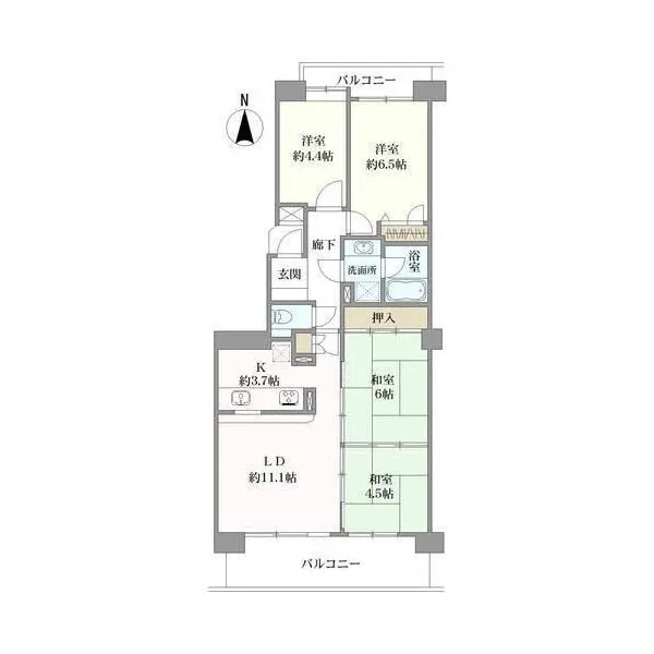 鳥見パーク・マンション三番街 間取り図