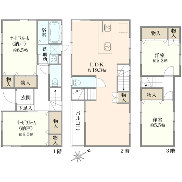 市川市南八幡３丁目 間取図