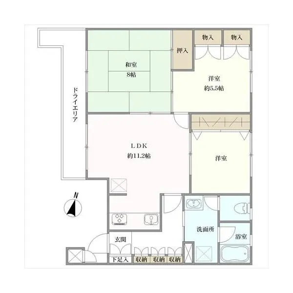 馬事公苑南サンハイツ 間取図