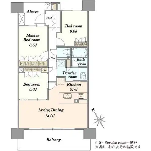 幕張ベイタウン　グリーナＣ棟 間取図