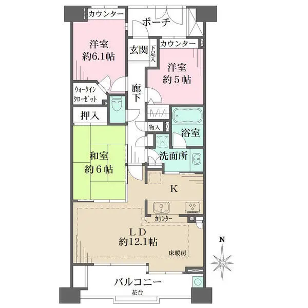 ガーデンズバッハ　アドマイア・コート 間取図