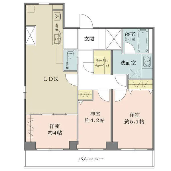 クラウン築地 間取図