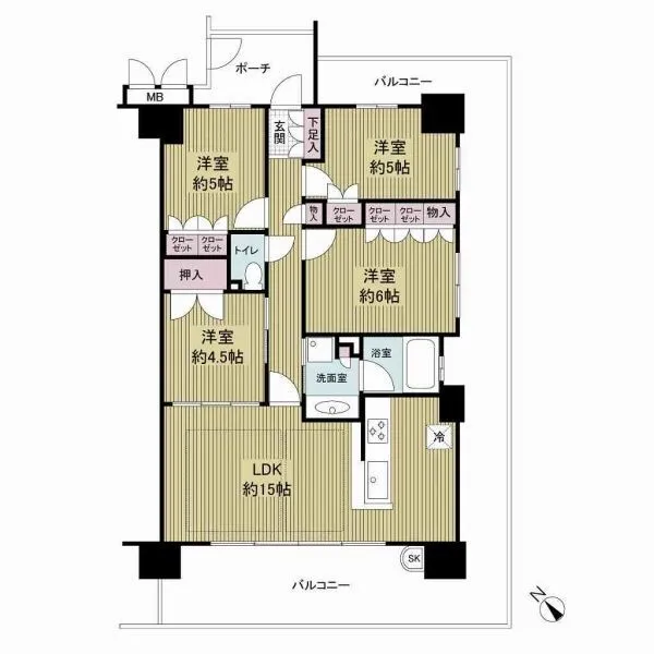 グランアッシュ豊中ゼスタ 間取図