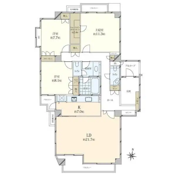 グランポート深沢 間取図