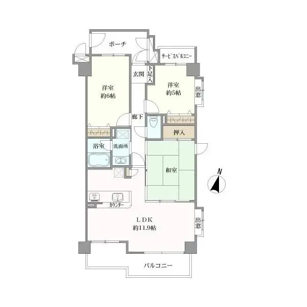 ダイアパレス北浦和 間取図