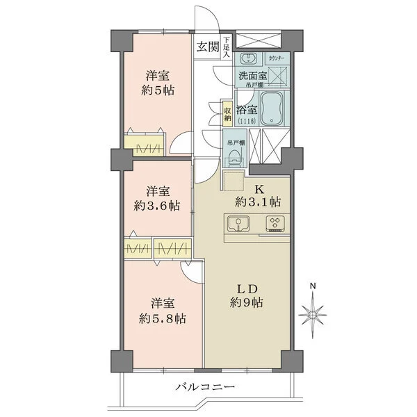 エクセレンス横浜 間取図