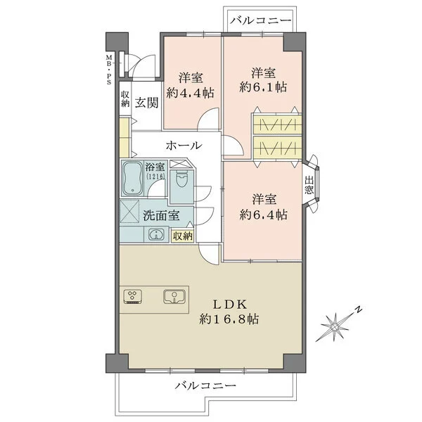 三ツ沢パークハウス 間取図