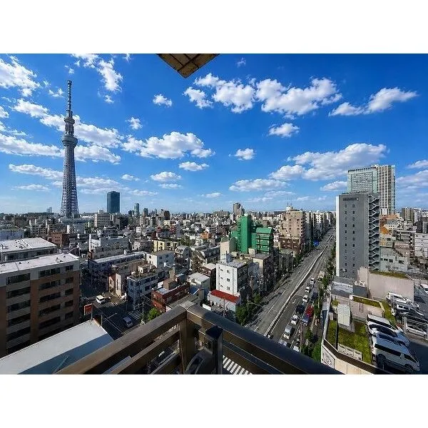 グローリオ錦糸町 リビング側バルコニーからの眺望