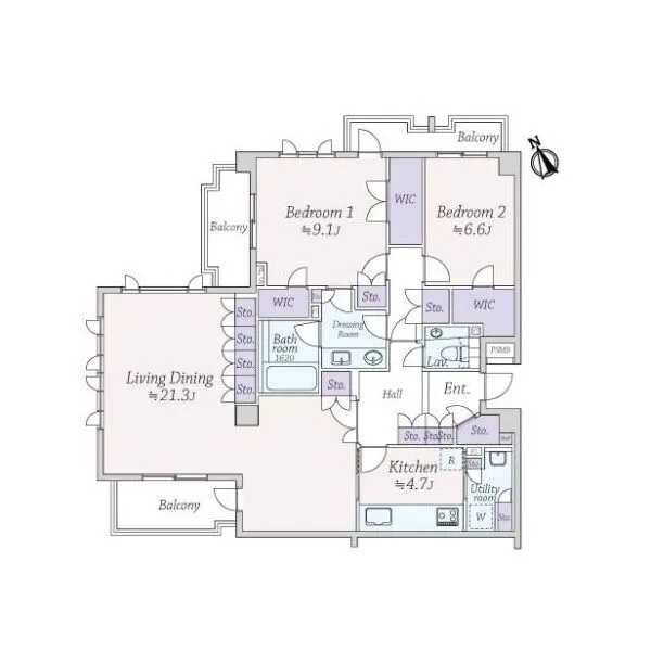 ライオンズマンション荻窪グランフォート 間取図