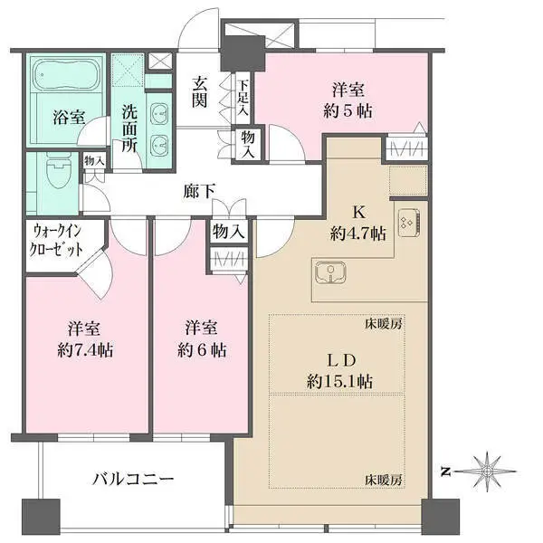 東京シーサウスブランファーレ 間取図