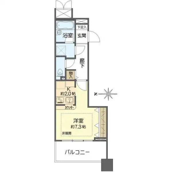 ライオンズマンション阿波座 間取図