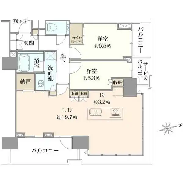プラウドタワー芝浦 間取図