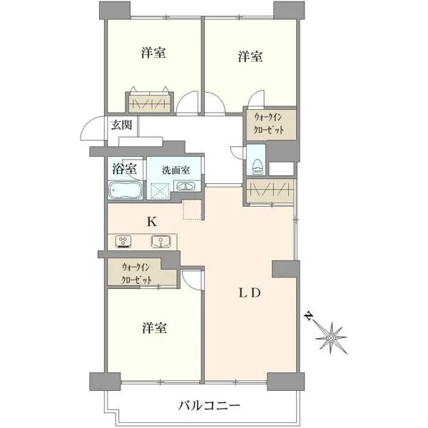 西船橋ハイム3号棟 間取図