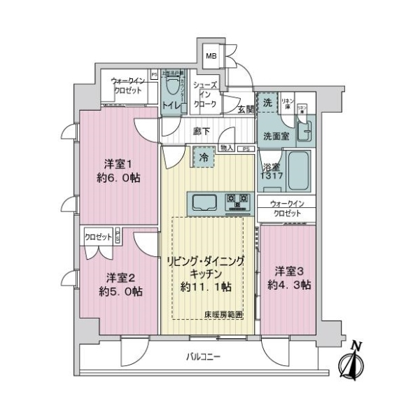プレシス練馬ステーションフロント 間取図