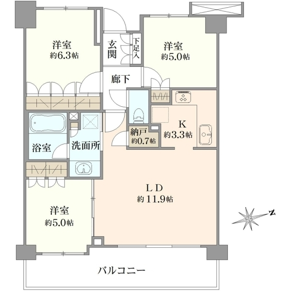 ＢＥＬＩＳＴＡ国分寺 間取図