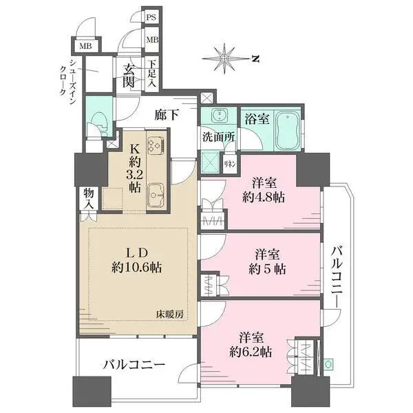 シティデュオタワー川口 間取図