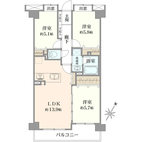 サンリーノ北浦和 間取図