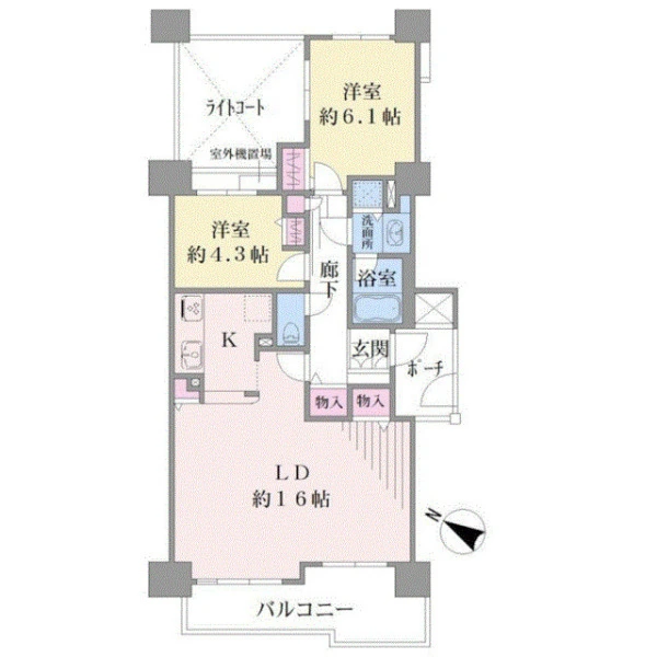 デイパーク横濱天王町 間取図