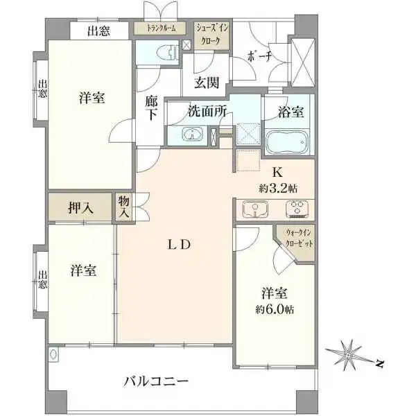 シーズガーデン武蔵境 間取図