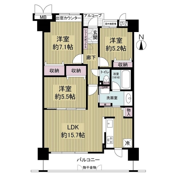 モンセーヌ住吉川公園１番館 間取図