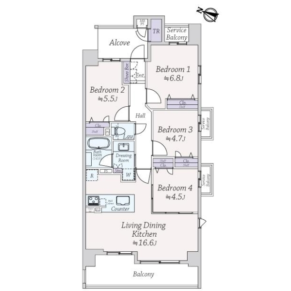 ワコーレ甲東園ザ・シーズンズ 間取図