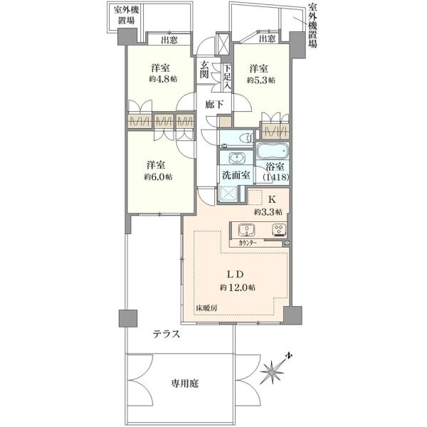 グローリオ成増アルグレッソ 間取図