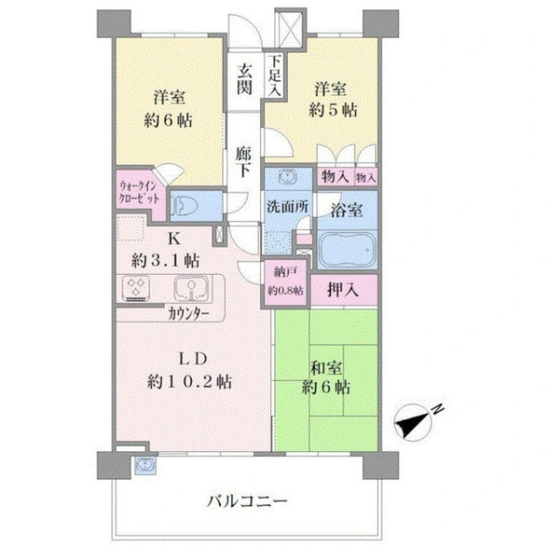 藤和シティホームズ鶴見 間取図
