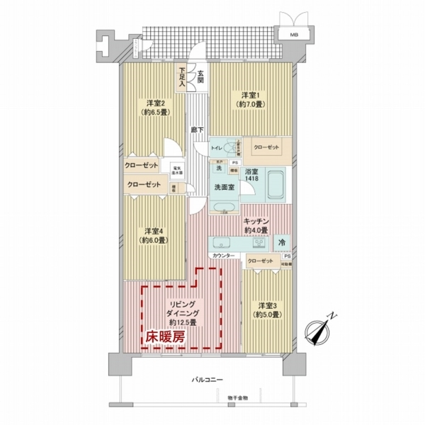 ルネ・グランリゾーナ 間取図
