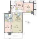 プラウドタワー川口クロス 間取図