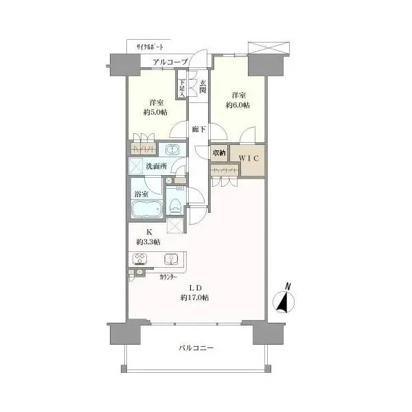 シティハウス東京森下 間取図