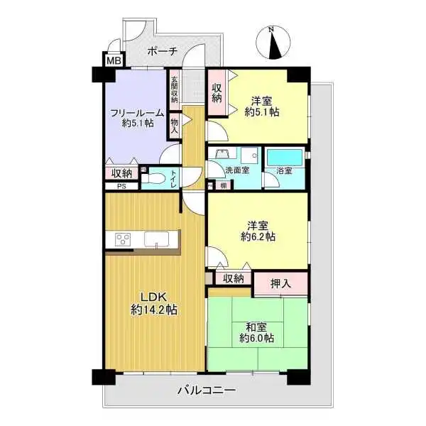 コスモヒルズ新石切 間取図