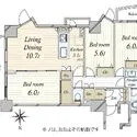 朝日マンション駒場B棟 間取図