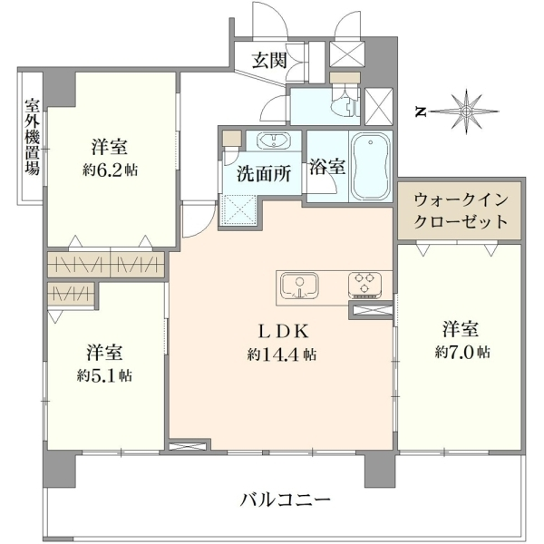 リソシエ御所西 間取図