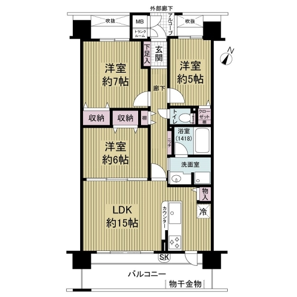 コスモシティ神戸本山 間取図