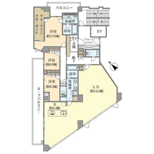 グランドメゾン代官山　ＴＨＥ　ＰＡＲＫ 間取図