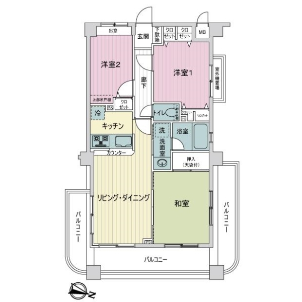 ナイスアーバン綱島ＩＩＩ 間取図