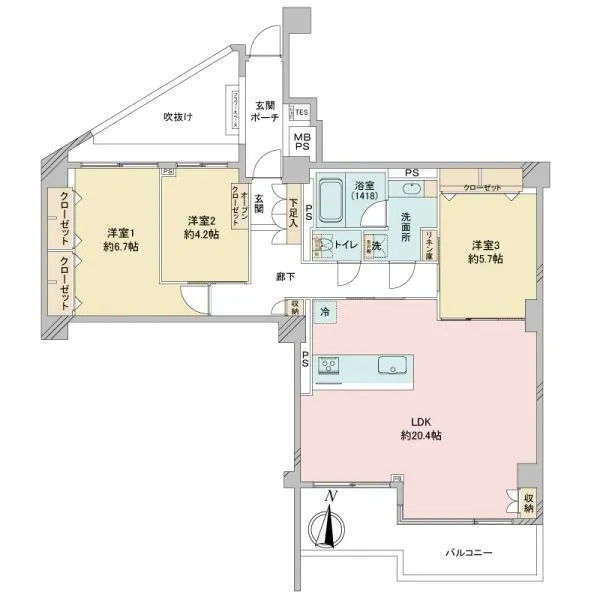 エル・シティ新浦安３番館 間取図