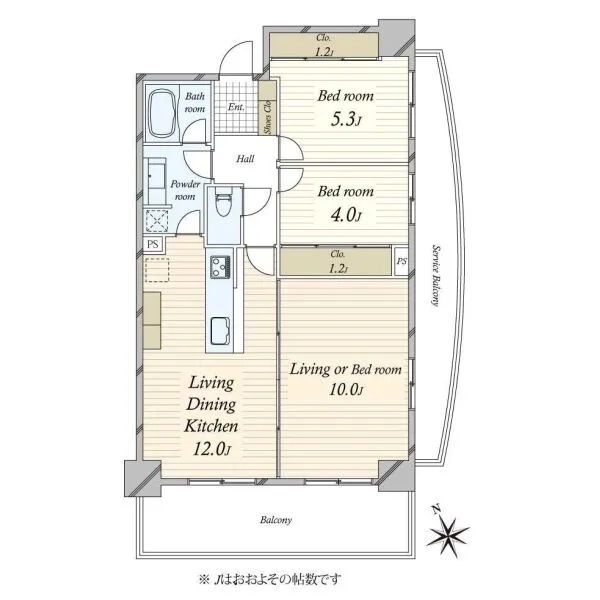 パークコート麻布十番三田ガーデン 間取図