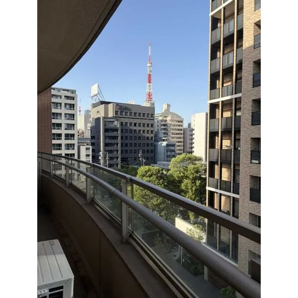 パークコート麻布十番三田ガーデン 眺望：サービスバルコニーから
