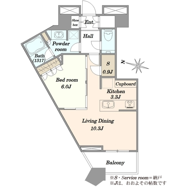 勝どきザ・タワー 間取図