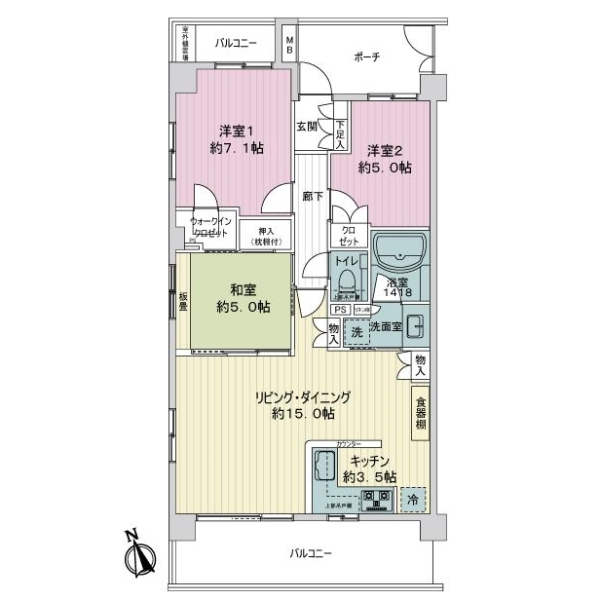 イトーピア大泉学園フィネシア 間取図