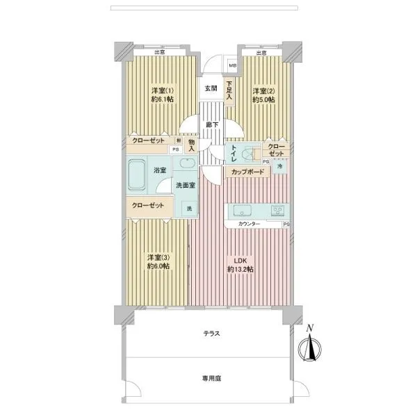 レーベンハイム戸田ソルヴィータ 間取図